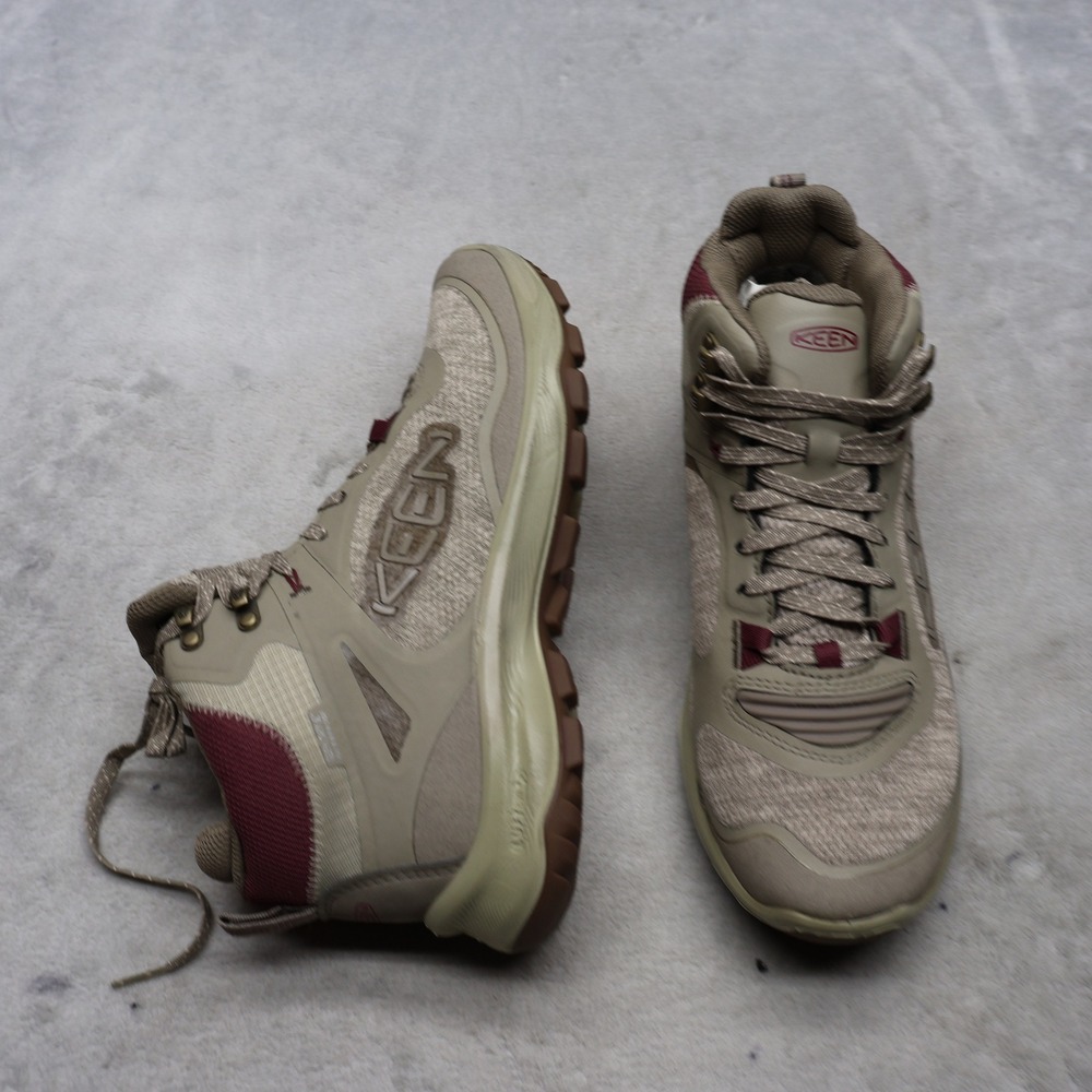 KEEN Womens 9 Hiking Boots Gray Terradora Flex Mid Waterproof Cushioned Lace-Up